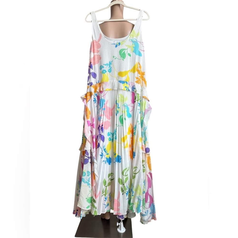 Tanya Taylor Colorful Floral High Low Dress - Picture 2 of 16